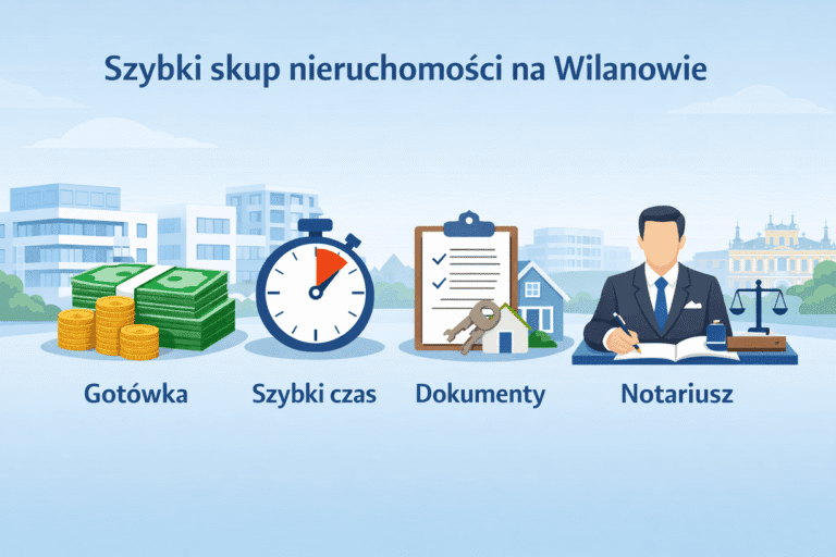 Skup nieruchomości na Wilanowie: jak wygląda szybka sprzedaż i co wpływa na wycenę